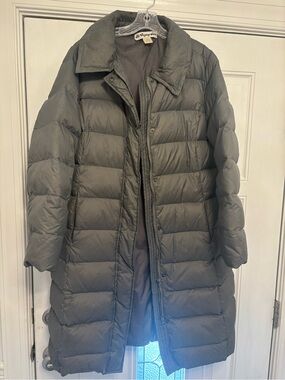 The Company Store grey Long Down Puffer Coat